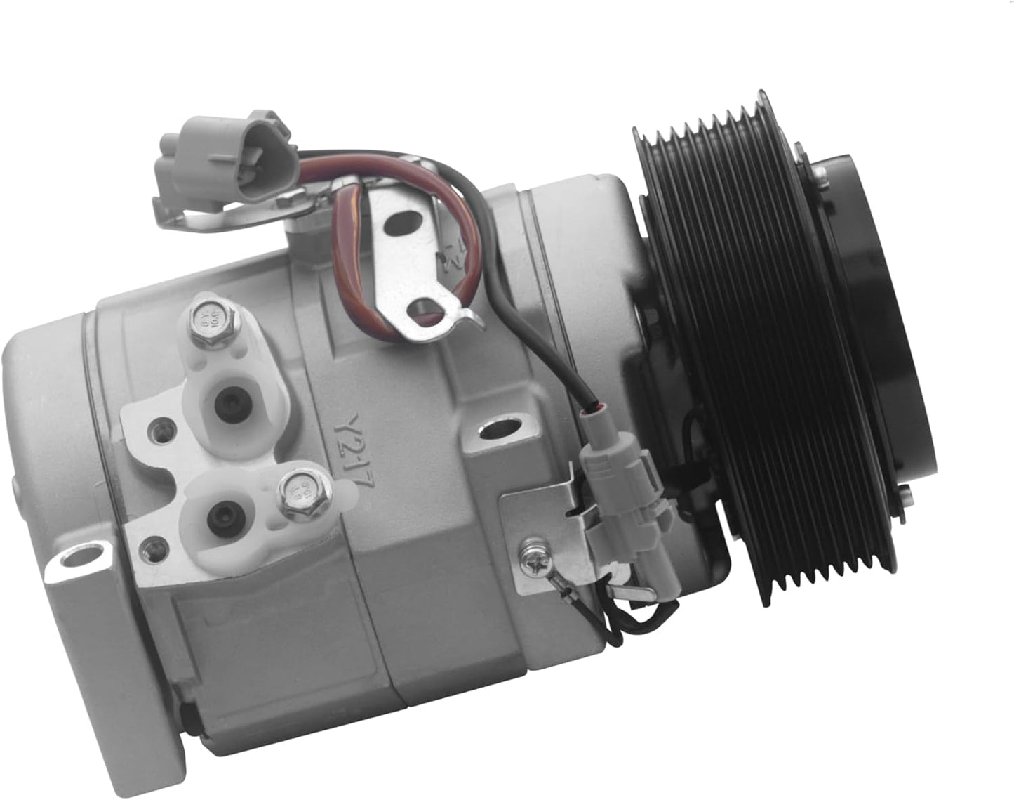 AC Compressor with A/C Clutch (8-Grooves） Compatible with Toyota Tundra 4.6L, 5.7L 2007-2021, with 10S20C Style Compressor, Replace# 883200C130, 883200C190