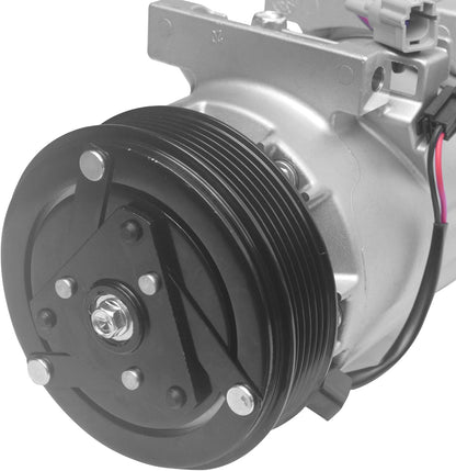 AC Compressor with Clutch Compatible with Nissan Altima 2.5L 2007 2013-2018, Rogue 2.5L 2014-2020, VCS-14EC Style (Not DKS17D), w/Two Plugs