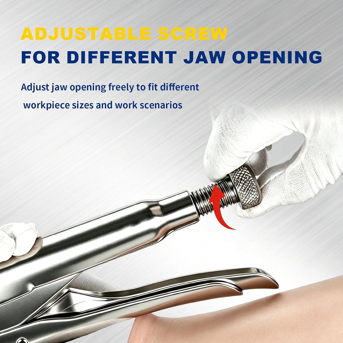 Curved Jaw Locking Pliers 10-Inch, Adjustable Vise Grips with Wire Cutter, Chromium-Vanadium Steel Vice Grips for Clamping, Welding, and Pipe Work