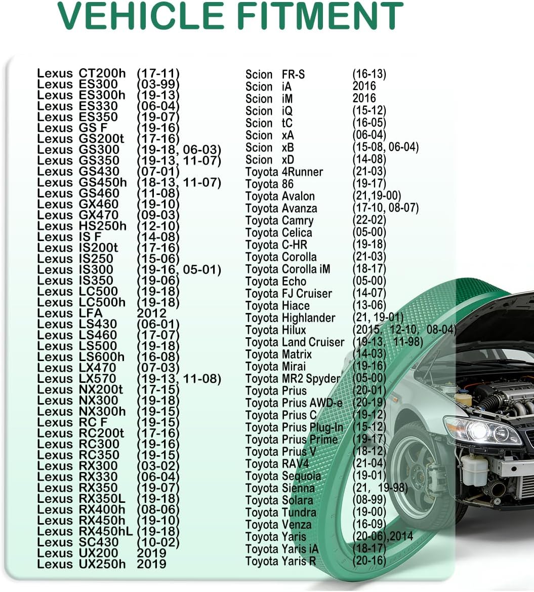 A/C System O-Ring and Gasket Seal Kit Fit for Lexus CT200h 17-11, ES300 03-99, ES300h 19-13, ES330 06-04, Replacement for 602584 MT2584 1321347 TEM801840 26816 801840 RS 2584