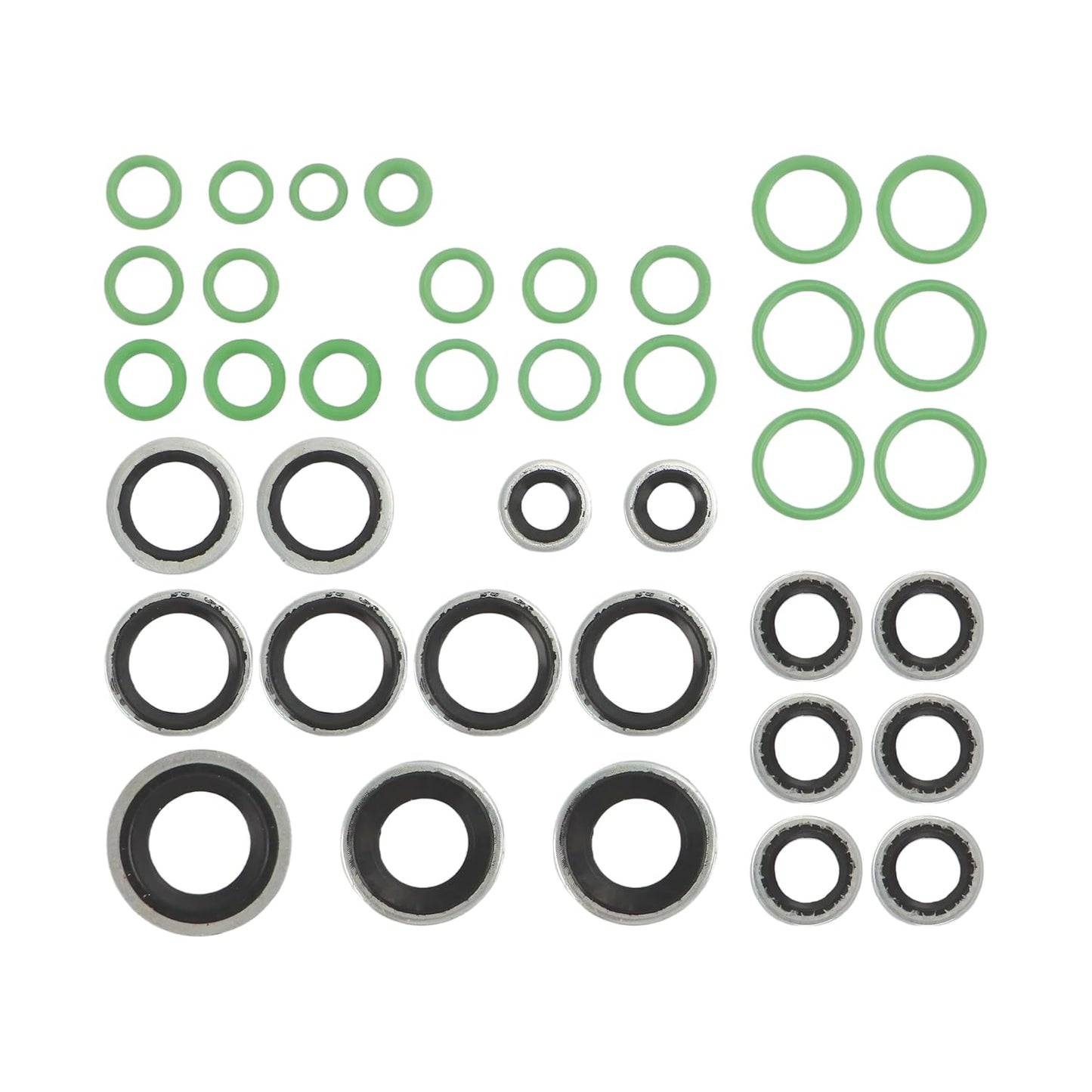 A/C System O-Ring and Gasket Seal Kit Fit for AM General Hummer 96,94, 00-99, for Buick Allure 10-05, Lesabre 05-00, Rainier 07-04, Rendezvous 07-02, Replacement for RS 2550 MT2550 26738