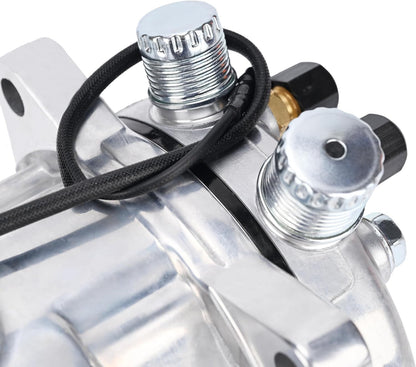 Micah Motors Universal Chromed A/C Compressor with Clutch (2 Grooves(Sanden 508)