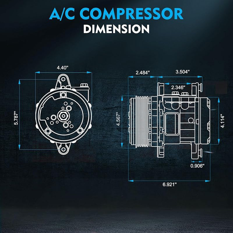 Micah Motors A/C Compressor 6PK Clutch for Sanden 508 6PK Style Universal