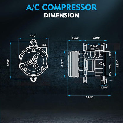 Micah Motors A/C Compressor 6PK Clutch for Sanden 508 6PK Style Universal
