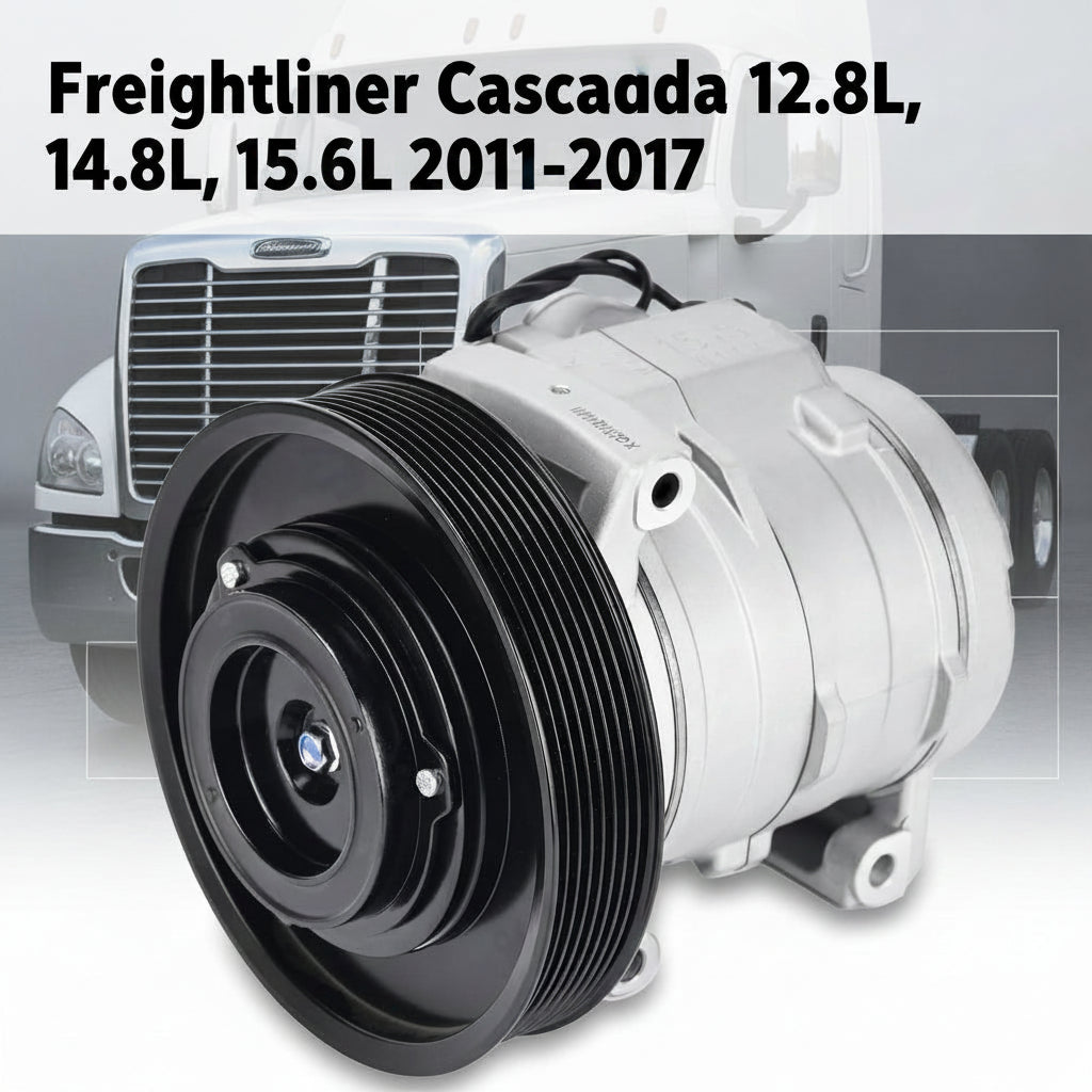 Micah Motors A/C Compressor Compatible with Freightliner Cascadia 12.8L, 14.8L, 15.6L